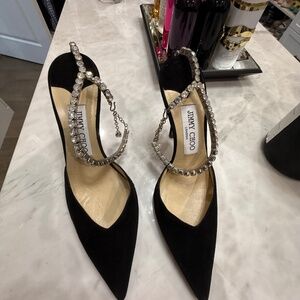 Jimmy Choo Saeda 100 Stiletto Black